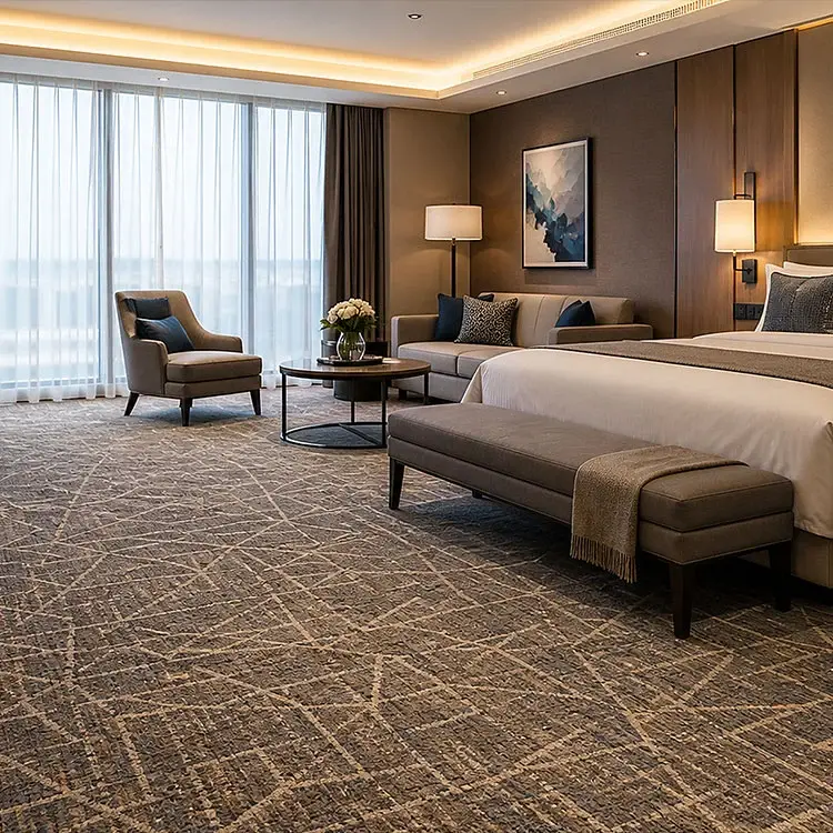 Tapete de hotel personalizado de parede a parede