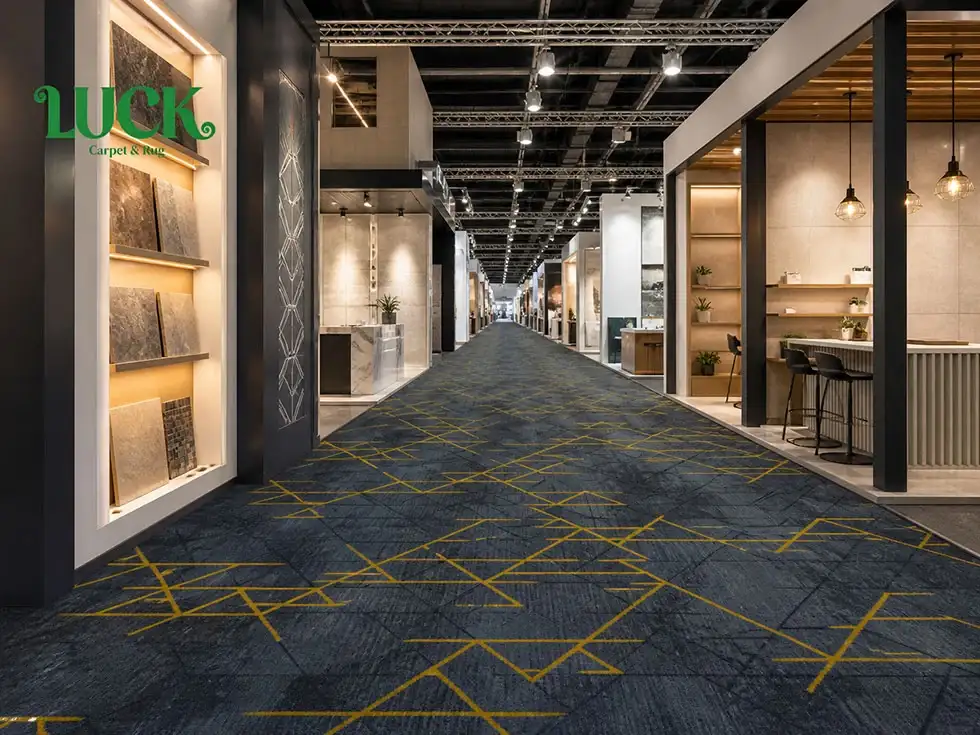 Polyester Printed Wall To Wall Carpet For Exhibition