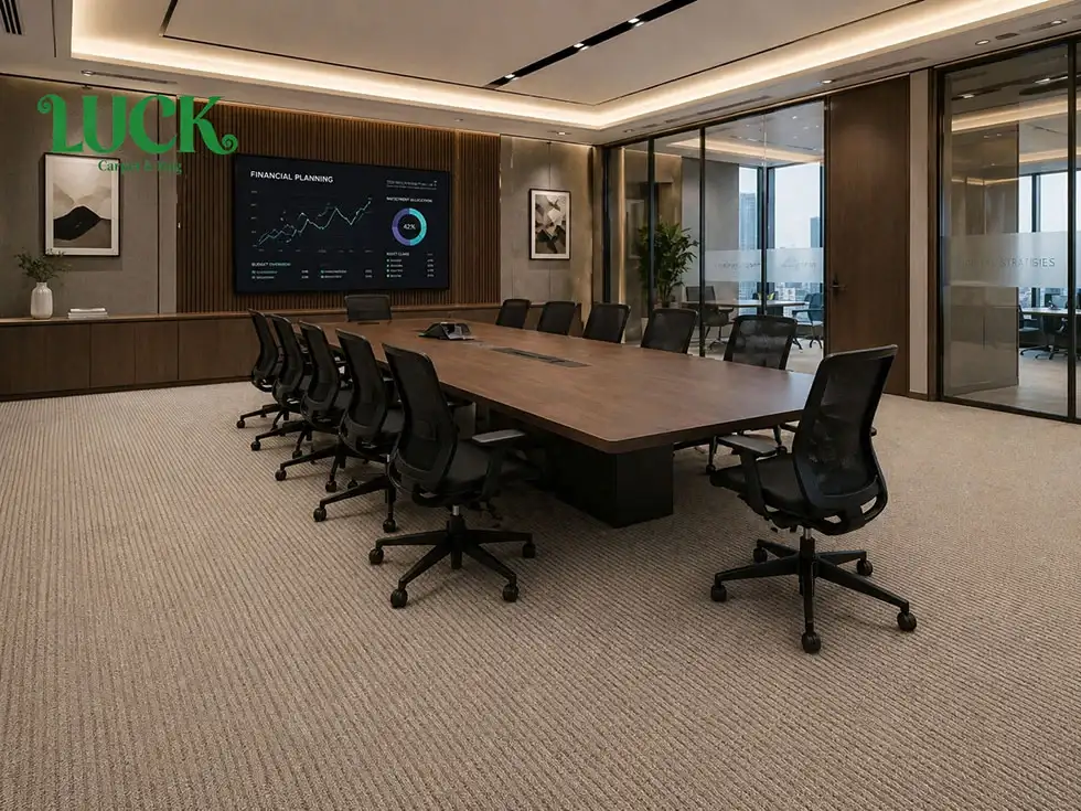 Tufted Solution Dyed Yarn Wall To Wall Carpet For Financial