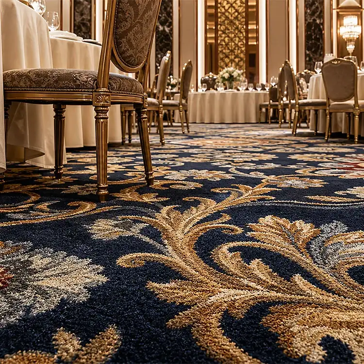 Salão de banquetes de luxo Axminster carpete de parede a parede