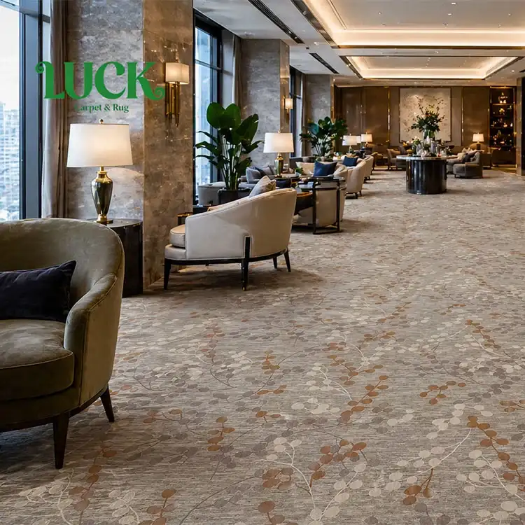 Tapete impresso de lã de parede a parede para hotel