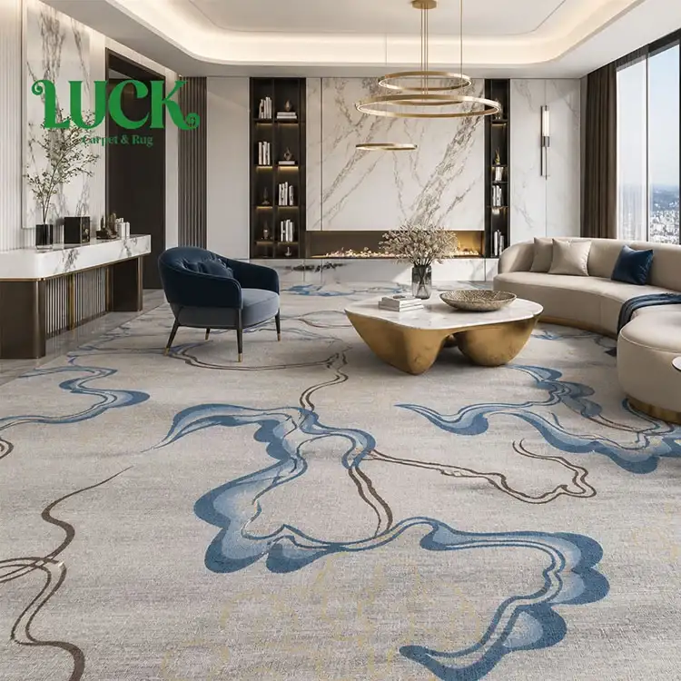Tapete estampado de lã de parede a parede para lugar de luxo